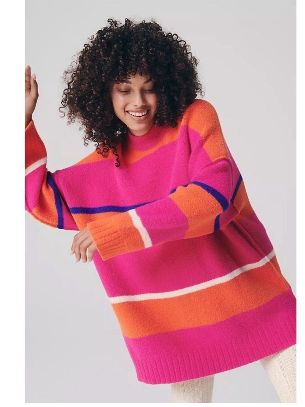 Free People Women's Peaches Stripe Crewneck Sweater